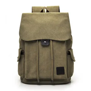 fancy canvas shoulder students 15.6 laptop backpack bag for college men waterproof