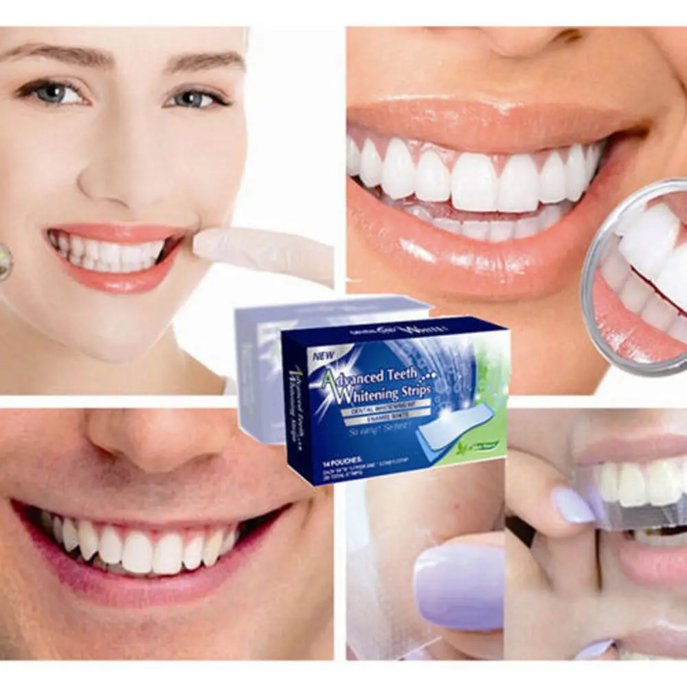 Hadiyah Fabrik Zahn aufhellung professionelle fortgeschrittene tägliche Aufhellung 3D Gel Streifen