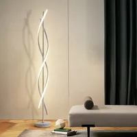 מודרני מינימליסטי פשוט נורדי עיצוב ספירלת LED עומד רצפת מנורה