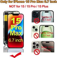 Écran de remplacement de haute qualité 6,7 pouces souple avec garantie d'un an pour iPhone 15 Pro Max, prend en charge l'écran tactile LCD 120 Hz