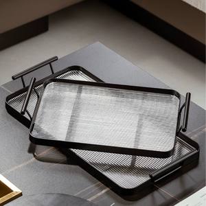 Bandeja de Almacenamiento Rectangular JIAHONG con Asas, Acabado Pulido, Organización Versátil para el Hogar, para Sala de Estar y Decoración - Product Image 2