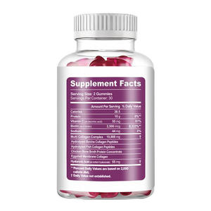 Bonbons Gommeux Synkonda Multi Collagène Peptides Beauté Type 1 2 3 5 Biotique <span class=keywords><strong>Vitamine</strong></span> <span class=keywords><strong>C</strong></span> Acide Hyaluronique 60 Vegan Femmes Sans OGM - Product Image 2