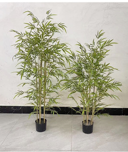 Plante artificielle de feuilles de <span class=keywords><strong>bambou</strong></span> vertes, haute simulation, résistante à l'eau, aux UV et aux intempéries, écologique, <span class=keywords><strong>pour</strong></span> décoration extérieure, maison et hôtel - Product Image 1