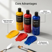 Fournitures artistiques Hechunzi, peinture à l'huile pour artistes de 500 ml, qualité professionnelle, pigment riche, consistance lisse, peinture à l'huile pour artistes