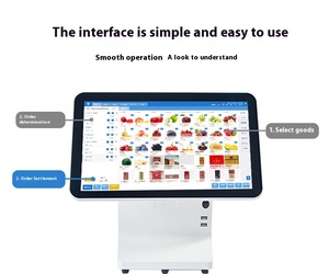 Nhà Máy Giá <span class=keywords><strong>Windows</strong></span> 15.6 inch nhà hàng màn hình cảm ứng thu ngân kinh doanh tiền mặt đăng ký hệ thống POS - Product Image 5