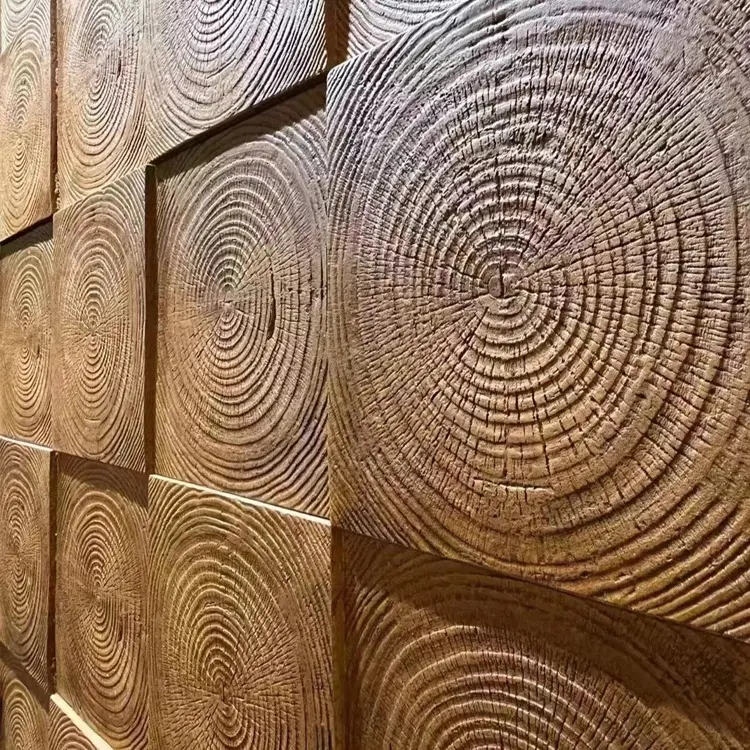 Mur de fond décoratif chinois rétro en bois brique homestaywall