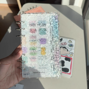 A5 A6 6 فتحات غطاء دفتر مياه شفاف مموج أكريليك مع دعم حجم وشكل مخصص غلاف دفتر أكريليك الموثق - Product Image 2