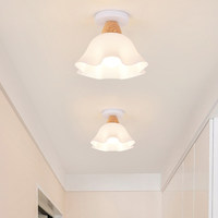 Luminaire LED floral moderne et minimaliste en PVC à montage en surface pour couloir d'entrée, avec changement de couleur tricolore pour entrée et balcon