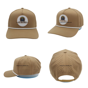 Tùy Chỉnh 5 Bảng Điều Chỉnh Mũ Bóng Chày Cao Su PVC Biểu Tượng Hiệu Suất Không Thấm Nước Thể Thao Golf Mũ Trucker Mũ Laser Cắt Lỗ Terry Vải - Product Image 3