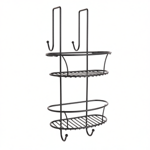 Cesta de ducha Spider de 24 cm de ancho, color negro mate, para almacenamiento en el baño - Product Image 3