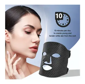 Masker Wajah fleksibel lampu infra merah Led, keluaran baru masker wajah silikon Led 630nm 830nm perawatan kulit foton terapi Led