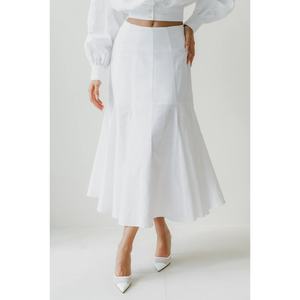 Conjunto de 2 Piezas para Mujer, Camisa de Lino y Algodón, Falda Larga Recta, Conjunto Femenino - Product Image 3