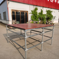 Système de pontage Layher modulaire en aluminium à haute capacité de charge, à installation rapide, avec système de verrouillage annulaire, pour scène événementielle, portable et robuste
