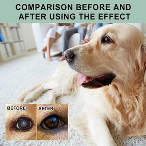 Gouttes oculaires pour chiens et chats, sans irritation, sans brûlure, douces, pour garder les <span class=keywords><strong>yeux</strong></span> confortables, solution de lavage oculaire pour animaux de compagnie, marque privée - Product Image 6