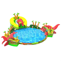 Aire de jeux extérieure de qualité commerciale piscine gonflable pour adultes toboggan de parc gonflable toboggan aquatique