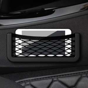 Car <b>Storage</b> Mesh Organizer 30x11cm Elastic Net For <b>Trunk</b> Dashboard Interior With Adhesive Backing Waterproof Design - Product Image 4