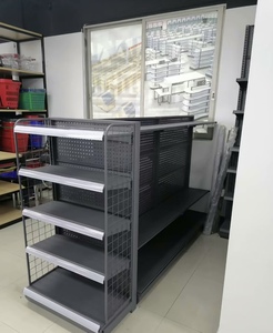 PFT Custom Metallic Heavy Duty Solid Shelf Gondola Shelving Double-Sided Rack Supermarket Grocery Shelves Pharmacy Shelves - Product Image 2