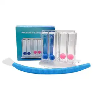 Breathing Exercise Incentive Spirometer For Retrain Lungs Exerciser 3 Ball Plastic Medical
