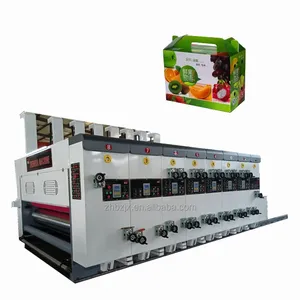 ZHENHUA YSF-D automatico del cartone del cartone ondulato 4 colori che stampano la macchina scanalatrice di taglio con l'impilatore