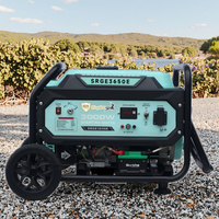 Générateur à gaz de 2,8 kW, puissance nominale, 3 kW de puissance maximale, station d'alimentation à châssis ouvert avec alternateur 100 % cuivre