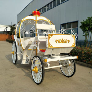 Chariot de Cendrillon blanc en forme de citrouille, transport électrique spécial pour princesse - Product Image 3