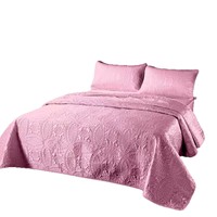 Ensemble de literie de chambre à coucher à double face, 4 pièces, en polyester, à motifs géométriques, matelassé, pour toutes les saisons