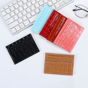 Porte-cartes en cuir PU fin pour femme, grande capacité, multi-fentes, texture crocodile, pochette promotionnelle - Product Image 3