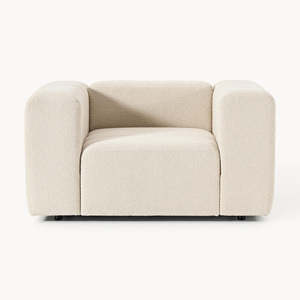 Fauteuil individuel moderne et minimaliste en bouclette avec revêtement doux et agréable pour la peau, canapé de détente pour salon et usage domestique - Product Image 3