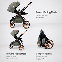 Poussette Bébé Luxe 3-en-1 Pliable Promotion Vente en Gros Poussette Haute Qualité Personnalisable Logo OEM