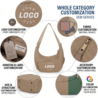Sac à bandoulière personnalisé en nylon pour femme, grande capacité, sac hobo, sac de voyage, sac à bandoulière Luna avec poches, sacs à main