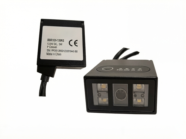 Genuine BBR105-130RS Industrial Barcode Reader 1D/2D Code Reading 5-24VDC 5.2mm Lens 130mm Focus IP65 Reliable