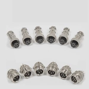 Connecteur aéronautique GX12 2/3/4/5/6/7 broches - Étanche IP67, Cuivre pur plaqué argent, 5A 125V AC/DC (Compatible RS765) - Product Image 1