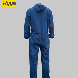 Abbigliamento da lavoro all'ingrosso abbigliamento da lavoro completo da uomo e da donna Denim <span class=keywords><strong>Jeans</strong></span> tuta da ginnastica tuta uniforme salopette in Denim - Product Image 6