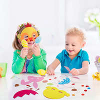 Masques de Pâques pour enfants, masques faits main à faire soi-même, masques de cirque assortis