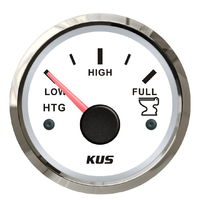 Indicateur de niveau de réservoir d'eau 52 mm en acier inoxydable 316 avec piston noir pour caravane et camping-car 9-32V CN;GUA