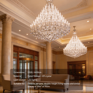 Grandi <span class=keywords><strong>Lampadari</strong></span> di Lusso per Sale Banchetti, <span class=keywords><strong>Lampadari</strong></span> in Cristallo Personalizzati per Hall di Hotel, Lampadario a Sospensione - Product Image 4