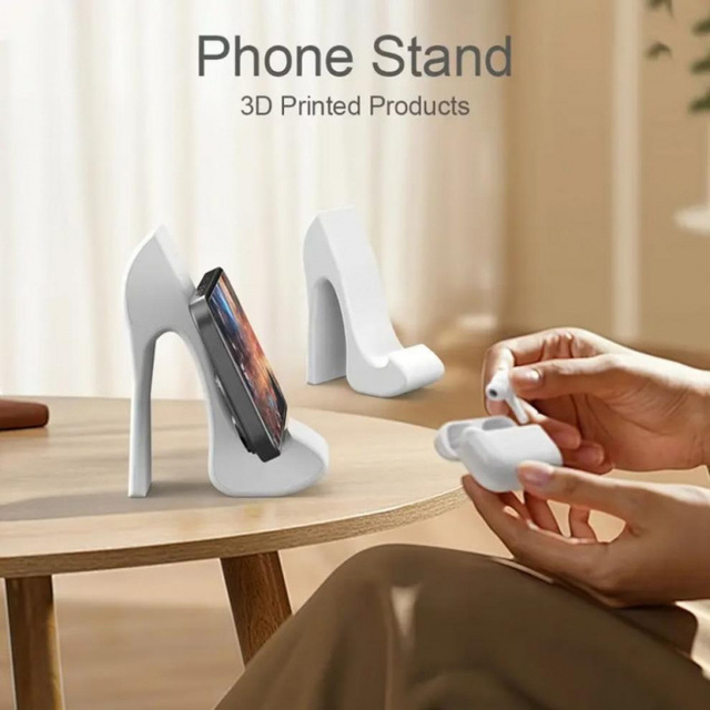 3D Printing Creative Phone Stand High Heels Decoration Office Desktop Valentine's Day Gift