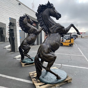 Estatua de caballo al aire libre Leonardo <span class=keywords><strong>Da</strong></span> <span class=keywords><strong>Vinci</strong></span>, escultura de Caballo de bronce, animal - Product Image 2