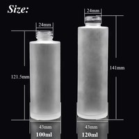 Bouteilles en verre pour cosmétiques et huiles essentielles avec bouchon à vis doré et logo personnalisé, 100ml, 120ml, 150ml, à épaule plate, pour eau de rose et huiles essentielles