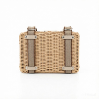 Meilleur ensemble de pique-nique de luxe, grand panier en jonc de mer bleu pour la famille, panier de rangement en résine pour le camping, pour aliments, option économique pour le pique-nique