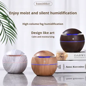 Desktop di plastica ad ultrasuoni umidistat Mini USB venature di legno luce <span class=keywords><strong>ambiente</strong></span> aromaterapia grande umidificatore a spruzzo - Product Image 4
