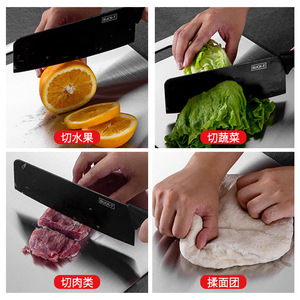 เขียงสแตนเลสขายส่ง, เขียงสี่เหลี่ยมสไตล์จีน, เขียงอเนกประสงค์สองด้านสำหรับ - Product Image 5