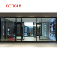 DERCHI USA Chicago projet NFRC Ultra grandes fenêtres d'image impact d'ouragan sol au plafond cadre en aluminium fenêtres en verre fixes