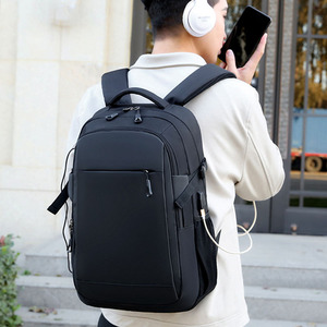 Custom Logo Men's Travel <b>Backpack</b> <b>Women</b> Anti Theft Business <b>Waterproof</b> Polyester Laptop <b>Backpack</b> with Zipper Closure USB Port - Product Image 6