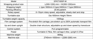 Automatic PLC-Controlled <b>Stretch</b> Wrapping <b>Machine</b> Motor for Food Beverage Pallet Wrapping Belt Case Paper/Glass/Wood Packaging - Product Image 2