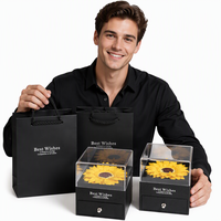 Cadeaux pour la fête des mères, boîtes rigides, fleurs simulées, collier tournesol, recyclable, cadeau pour la fête des mères, anniversaire, Saint-Valentin, anniversaire de mariage