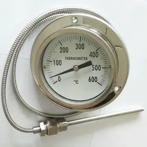 SS304 Probe Olie Gevuld Gas Expansie Druk Type Capillaire Thermometer