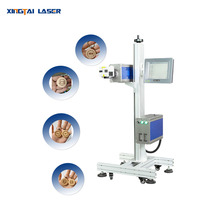 CO2 Volant Laser Marquage Machine Date D'expiration Code De Lot Imprimante Laser Pour Sacs En Plastique Câble Fil Pet Bouteille