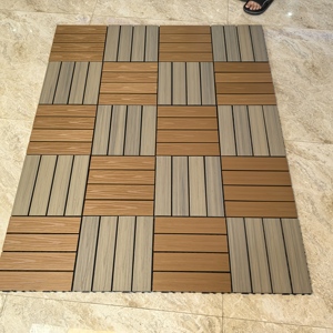 Bricolage moderne <span class=keywords><strong>auto</strong></span>-pavage terrasse extérieure imperméable à l'eau maison modifiée tapis de sol en plastique finition grain de bois pour jardins parcs balcons - Product Image 5