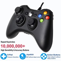Manette filaire USB pour X Box 360 /360 Slim Manette de jeu Joystick pour console XBO X360 pour PC Windows